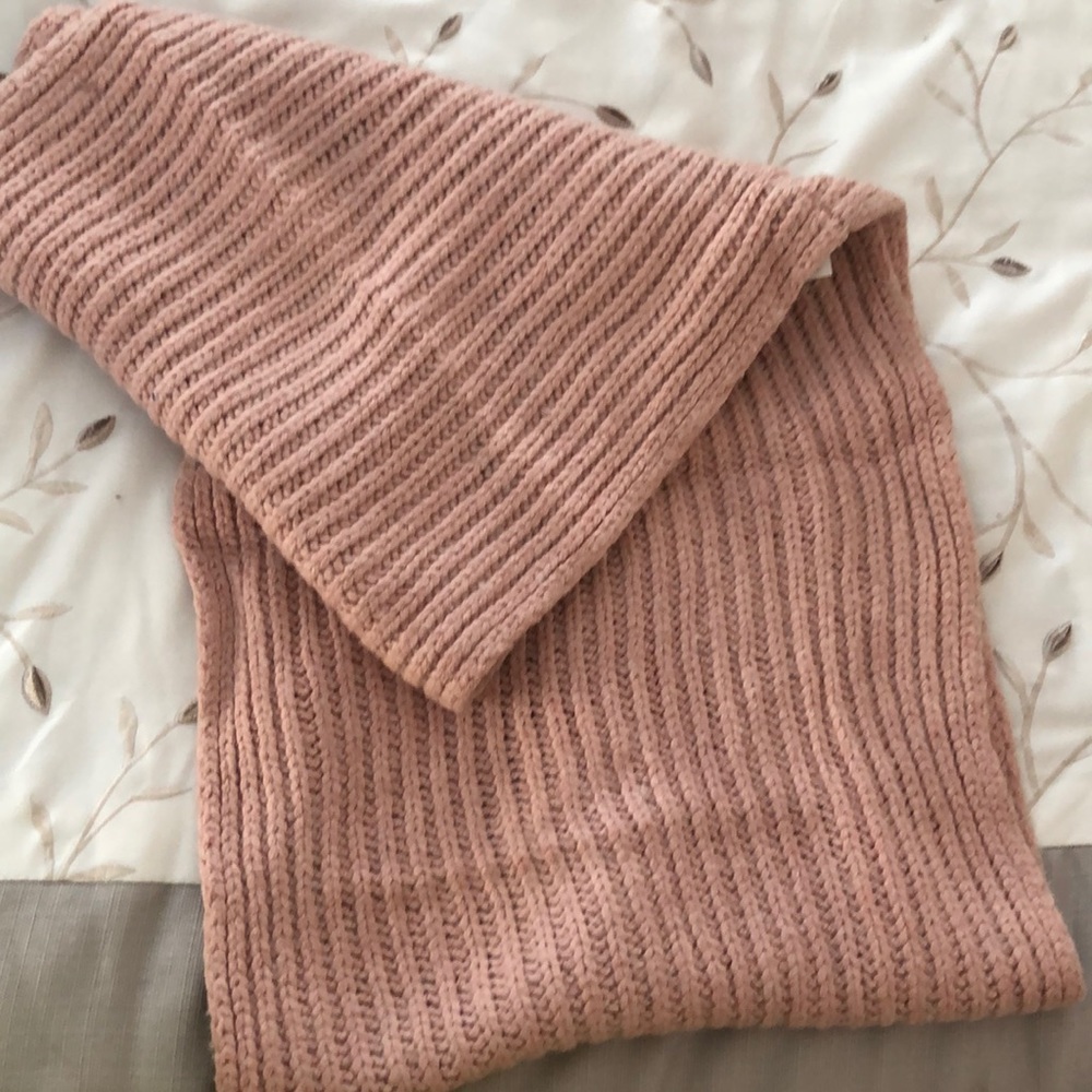 Blush pink wrap scarf